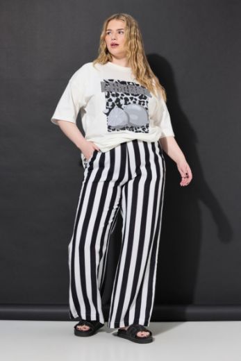 Plus size veliki brojevi Hlače od muslina širokih nogavica za punije