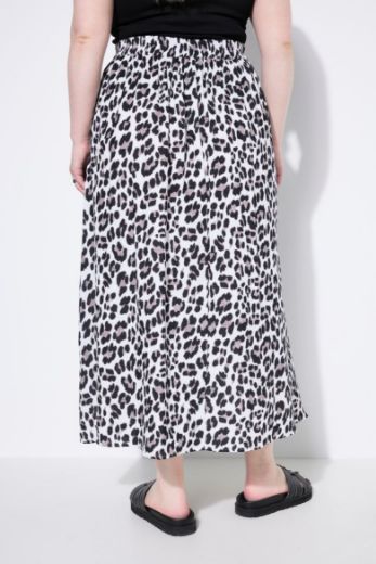 Plus size veliki brojevi Suknja A kroja s leopard uzorkom za punije