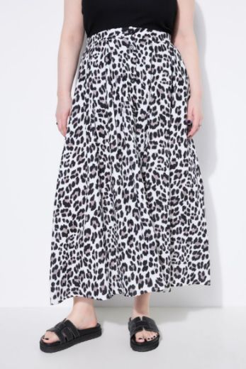 Plus size veliki brojevi Suknja A kroja s leopard uzorkom za punije