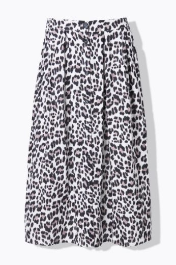 Plus size veliki brojevi Suknja A kroja s leopard uzorkom za punije