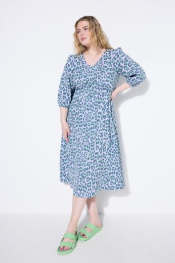 Plus size veliki brojevi Haljina midi A kroja za punije