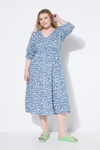 Plus size veliki brojevi Haljina midi A kroja za punije
