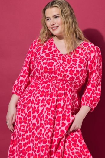 Plus size veliki brojevi Haljina midi A kroja za punije
