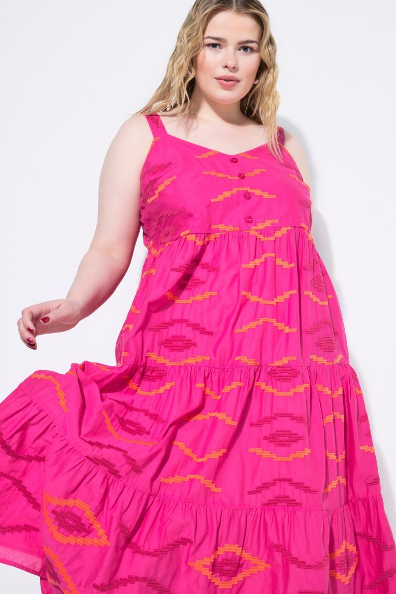 Plus size veliki brojevi Haljina midi A kroja na volane za punije
