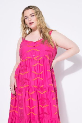 Plus size veliki brojevi Haljina midi A kroja na volane za punije