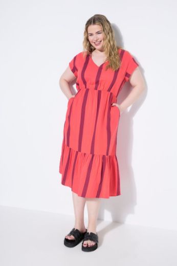 Plus size veliki brojevi Haljina midi A kroja za punije