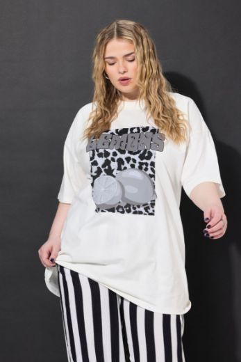 Plus size veliki brojevi Košulja s printom za punije