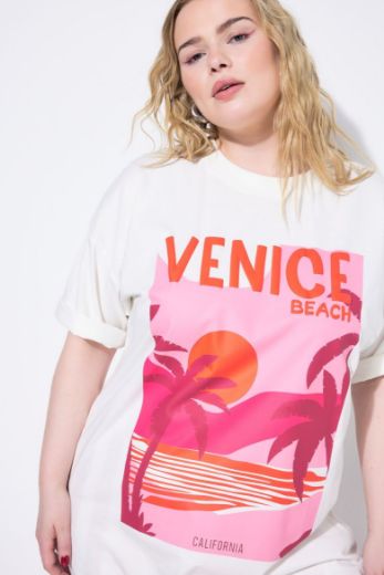 Plus size veliki brojevi Majica kratkih rukava okruglog ovratnika šireg kroja za punije