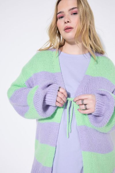 Veliki brojevi Kardigan pleteni moda za punije