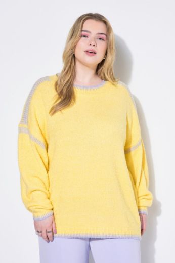 Plus size veliki brojevi Pulover dugih rukava okruglog ovratnika za punije