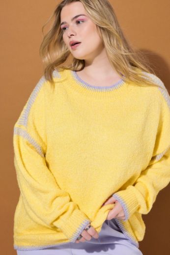 Plus size veliki brojevi Pulover dugih rukava okruglog ovratnika za punije