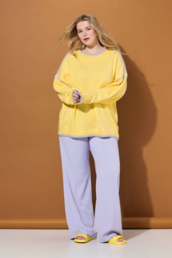 Plus size veliki brojevi Pulover dugih rukava okruglog ovratnika za punije