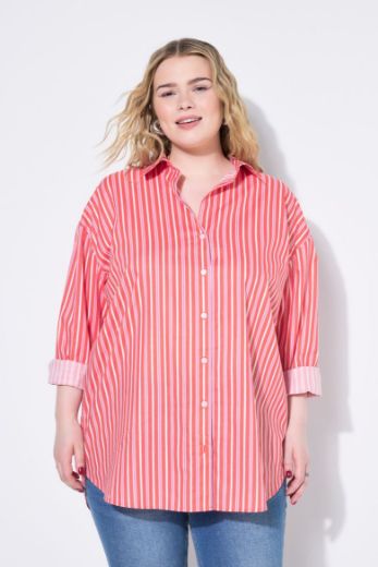 Plus size veliki brojevi Košulja dugih rukava na pruge za punije