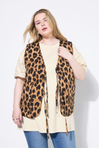 Plus size veliki brojevi Prsluk s leopard uzorkom za punije