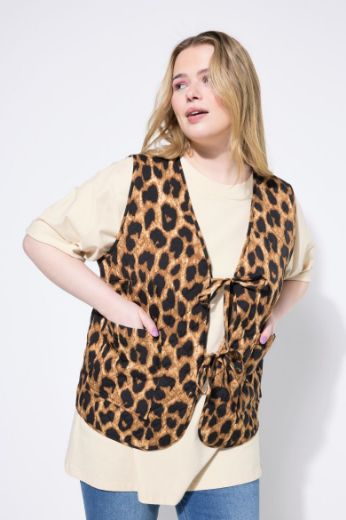 Plus size veliki brojevi Prsluk s leopard uzorkom za punije
