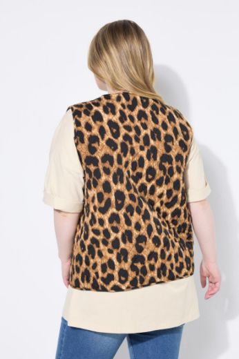Plus size veliki brojevi Prsluk s leopard uzorkom za punije