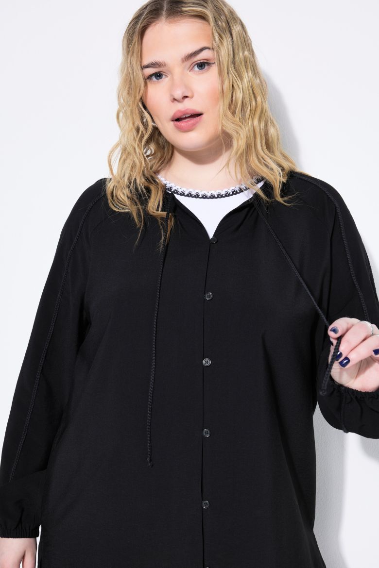 Plus size veliki brojevi Bluza A kroja s pletenim detaljima za punije