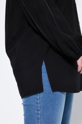 Plus size veliki brojevi Bluza A kroja s pletenim detaljima za punije