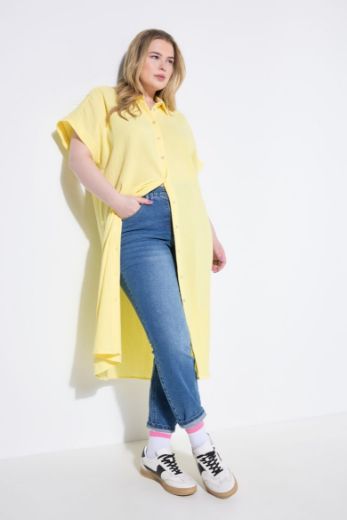Plus size veliki brojevi Bluza od muslina dugog kroja za punije