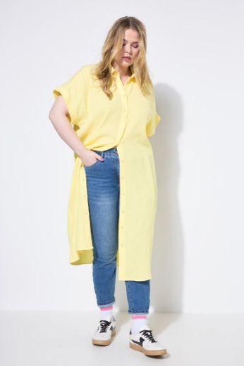 Plus size veliki brojevi Bluza od muslina dugog kroja za punije
