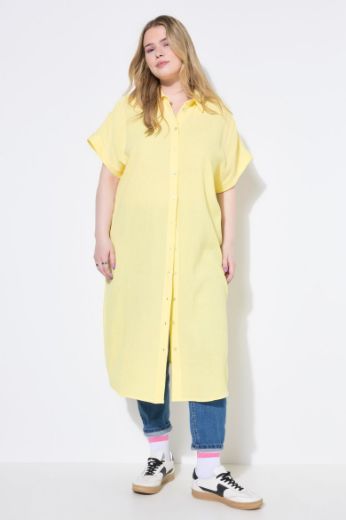Plus size veliki brojevi Bluza od muslina dugog kroja za punije