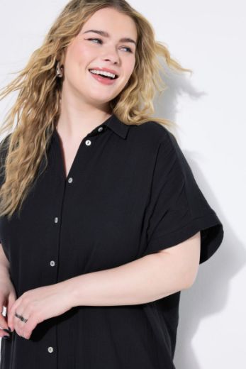 Plus size veliki brojevi Bluza od muslina dugog kroja za punije