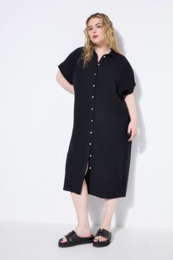 Plus size veliki brojevi Bluza od muslina dugog kroja za punije
