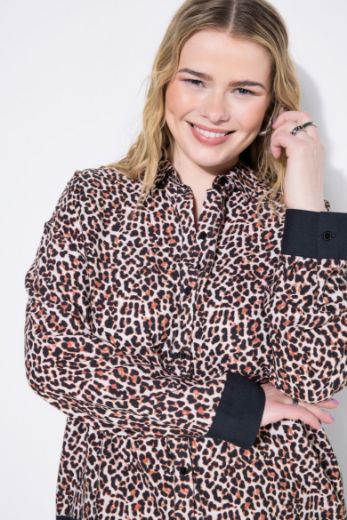 Plus size veliki brojevi Bluza šireg kroja s leopard uzorkom za punije