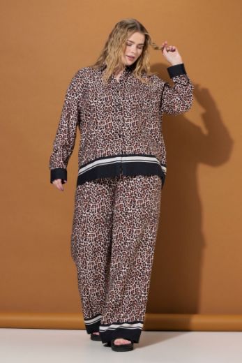 Plus size veliki brojevi Bluza šireg kroja s leopard uzorkom za punije