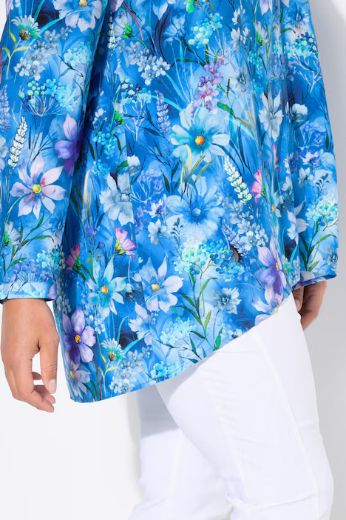 Plus size veliki brojevi Bluza dugi rukavi A-kroja, cvjetni print za punije