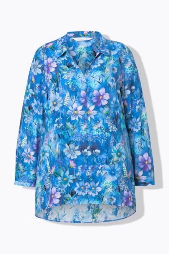 Plus size veliki brojevi Bluza dugi rukavi A-kroja, cvjetni print za punije