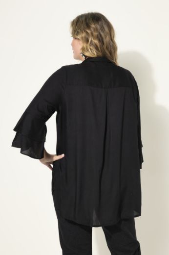 Plus size veliki brojevi Bluza 3/4 rukavi, A-kroja, saten za punije