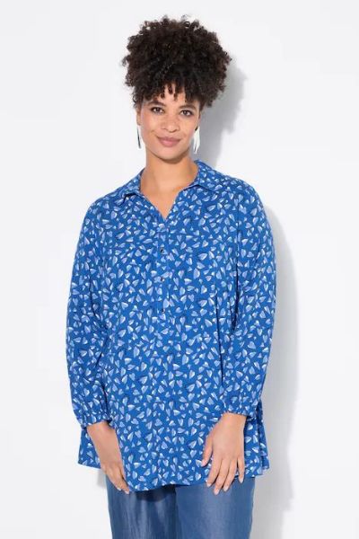 Veliki brojevi Bluza A-kroja s uzorkom srca moda za punije