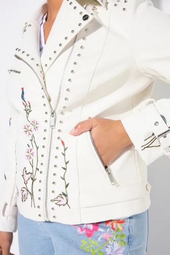 Plus size veliki brojevi Jakna s ukrasnim zakovicama za punije