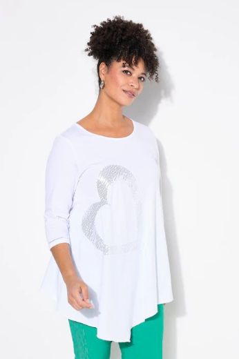 Plus size veliki brojevi Majica kratkih rukava, srce za punije