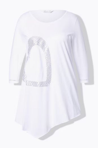 Plus size veliki brojevi Majica kratkih rukava, srce za punije