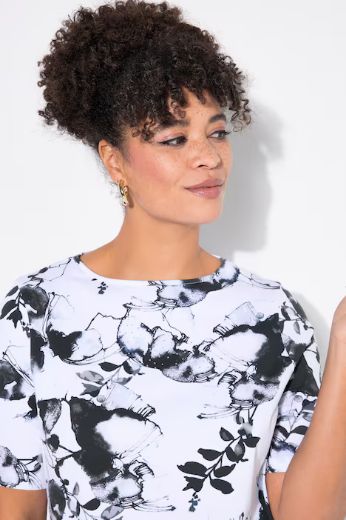 Plus size veliki brojevi Majica cvijetni print za punije