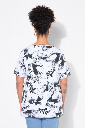 Plus size veliki brojevi Majica cvijetni print za punije