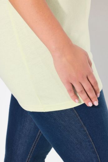 Plus size veliki brojevi Majica s naborima duži model za punije