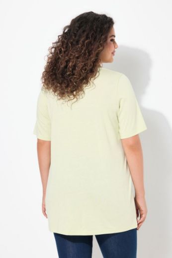 Plus size veliki brojevi Majica s naborima duži model za punije