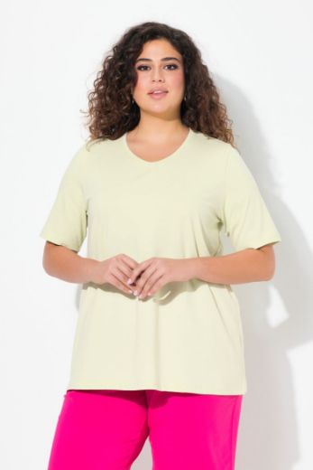 Plus size veliki brojevi Majica V izreza A kroja kratkih rukava za punije