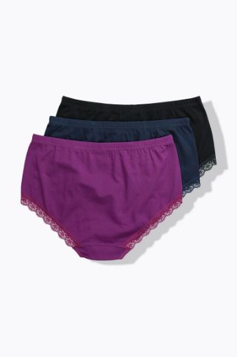 Plus size veliki brojevi Gaćice s dodatkom ukrasne čipke 3 komada za punije