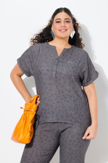 Plus size veliki brojevi Bluza kratkih rukava V izreza za punije