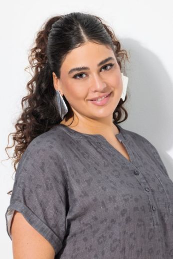Plus size veliki brojevi Bluza kratkih rukava V izreza za punije