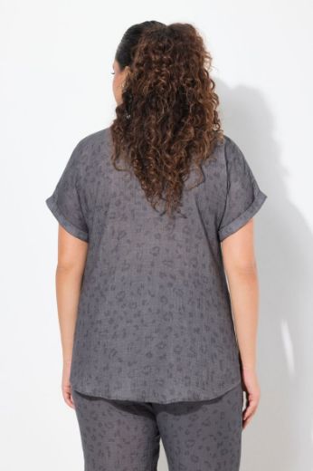 Plus size veliki brojevi Bluza kratkih rukava V izreza za punije