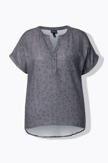 Plus size veliki brojevi Bluza kratkih rukava V izreza za punije