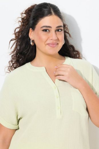 Plus size veliki brojevi Bluza kratkih rukava V izreza za punije