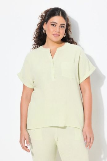 Plus size veliki brojevi Bluza kratkih rukava V izreza za punije