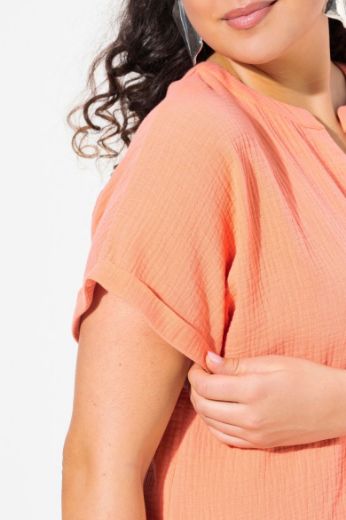 Plus size veliki brojevi Bluza kratkih rukava V izreza za punije
