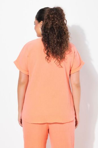 Plus size veliki brojevi Bluza kratkih rukava V izreza za punije